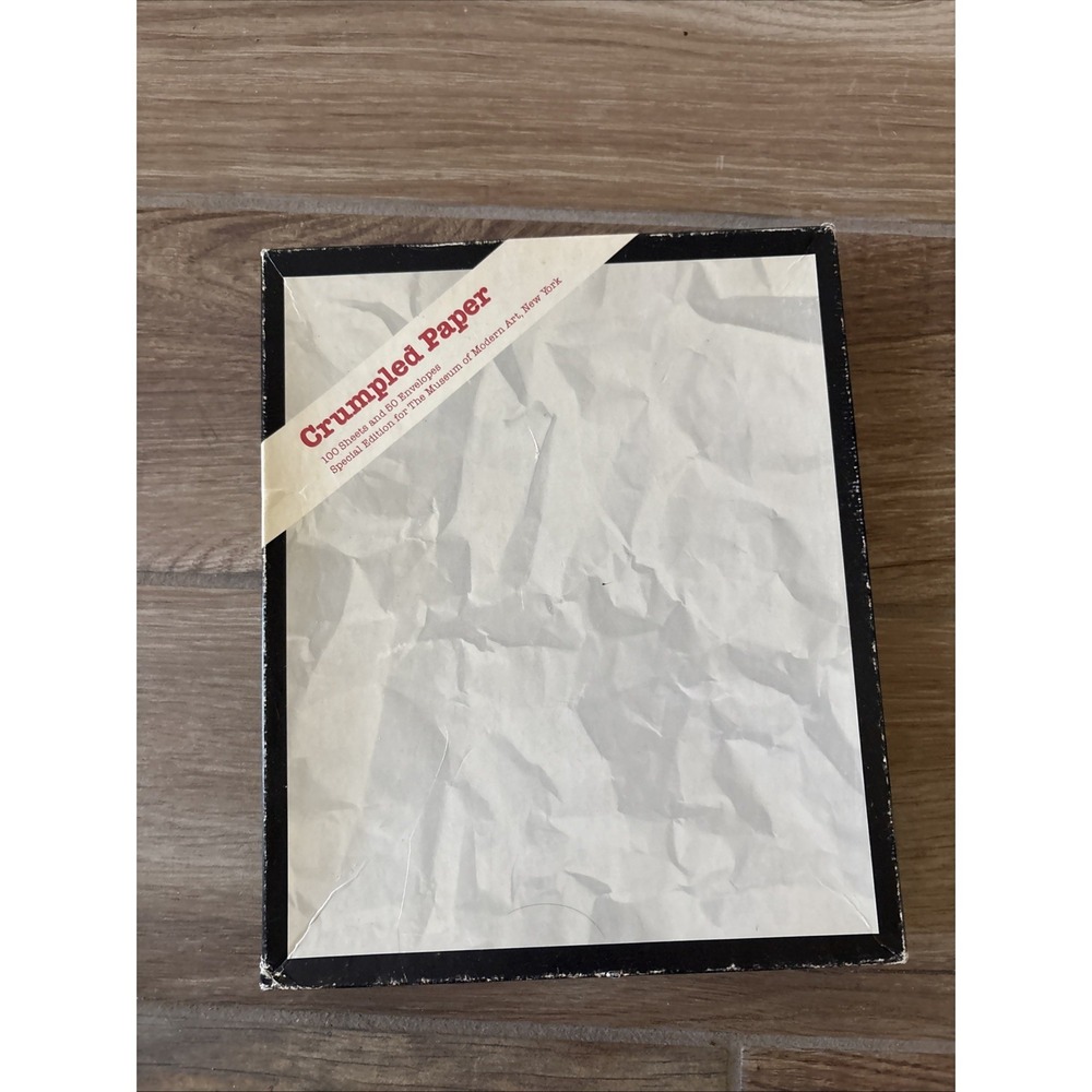 Vintage Museum of Modern Art Stationary Paper Judith Henry Crumpled Paper Design